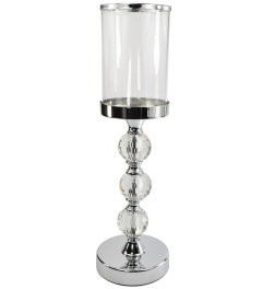 Świecznik szklany LAMPION GLAMOUR LATARENKA 42cm
