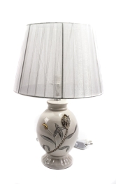 Lampka NOCNA ceramiczna Tulipan Biała 42cm