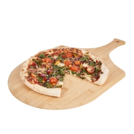 Deska drewniana do pizzy z rączką 58x35 cm