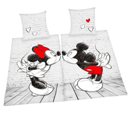 Pościel Mickey i Minnie Partnerpack 140x200 cm + 70x90 cm