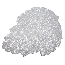 Mata stołowa Glamour Liść srebrny Ambition 45x30 cm