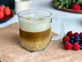 Kubek szklany do kawy herbaty ALVIN 300 ml