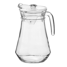 Dzbanek szklany do soku napojów z pokrywką Rumba 1300 ml
