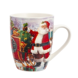 Kubek świąteczny do kawy herbaty Mikołaj B 340ml