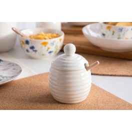 Altom Design Porcelanowy Pojemnik na miód do miodu + Nabierak