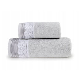 Ręcznik bawełniany KARLA 70x140 jasny szary