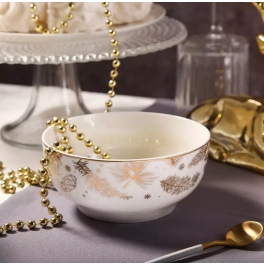 Miska salaterka porcelanowa świąteczna Golden Winter 14 cm