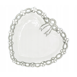 Talerz ceramiczny SERCE Silver-glamour 27 cm