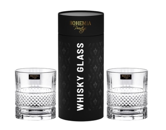 Szklanki do whisky Bohemia Prestige Elegante 2szt Tuba Prezent