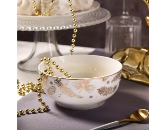 Miska salaterka porcelanowa świąteczna Golden Winter 14 cm