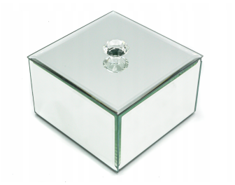 Szkatułka szklana GLAMOUR kwadrat średnia